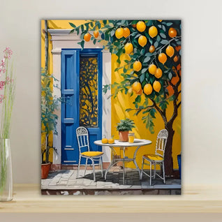 Terrasse Jaune aux Citrons Mûrs