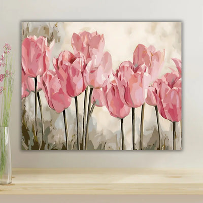 Tulipes Roses aux Nuances Poudrées