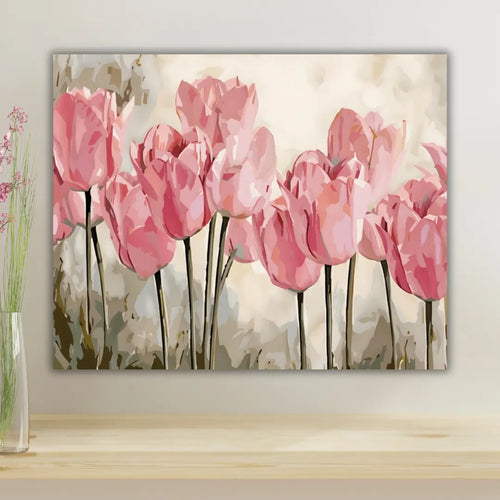 Tulipes Roses aux Nuances Poudrées